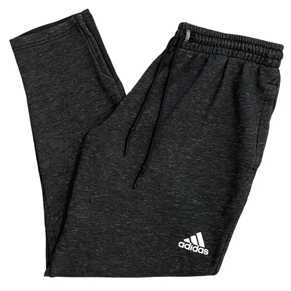 adidas Men’s Post Game Tapered Fleece Track Pants Joggers with Side Ankle Zips - Picture 4 of 16